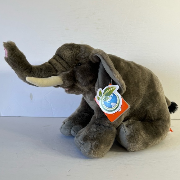 NWT Wild Republic African Elephant Stuffed Animal Toy Plush Floppsy Ears - Picture 1 of 13